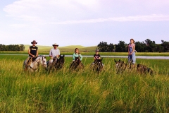 Cornerstone Grazing crew taking a break for a photo op